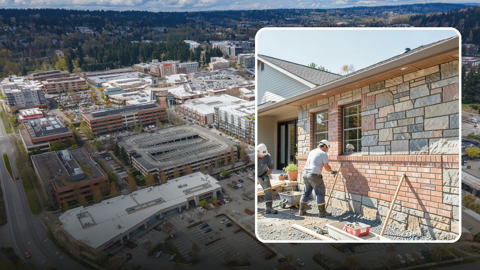 Stone Masonry in Redmond, King County, WA - Natural stone masonry that brings timeless texture to walls and features while withstanding PNW moisture.