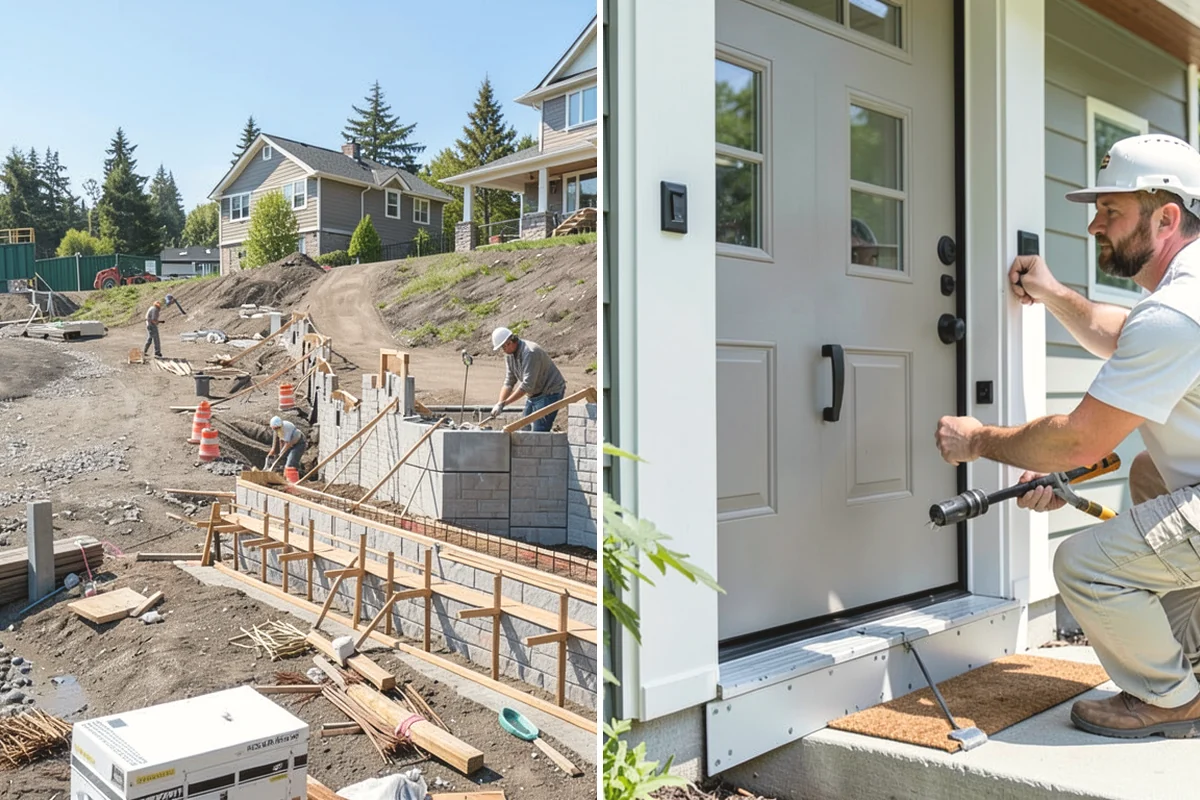 Stone Steps Construction in Covington, King County, WA - Lay out the run and excavate a draining base