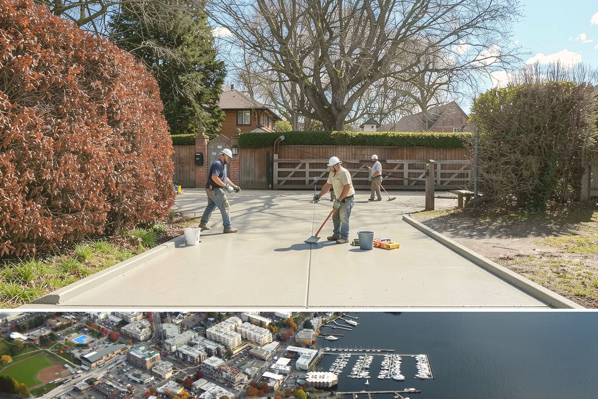 Stone Steps Construction in Kirkland, King County, WA - Dry summer and early-fall conditions make excavation and stone setting most efficient.