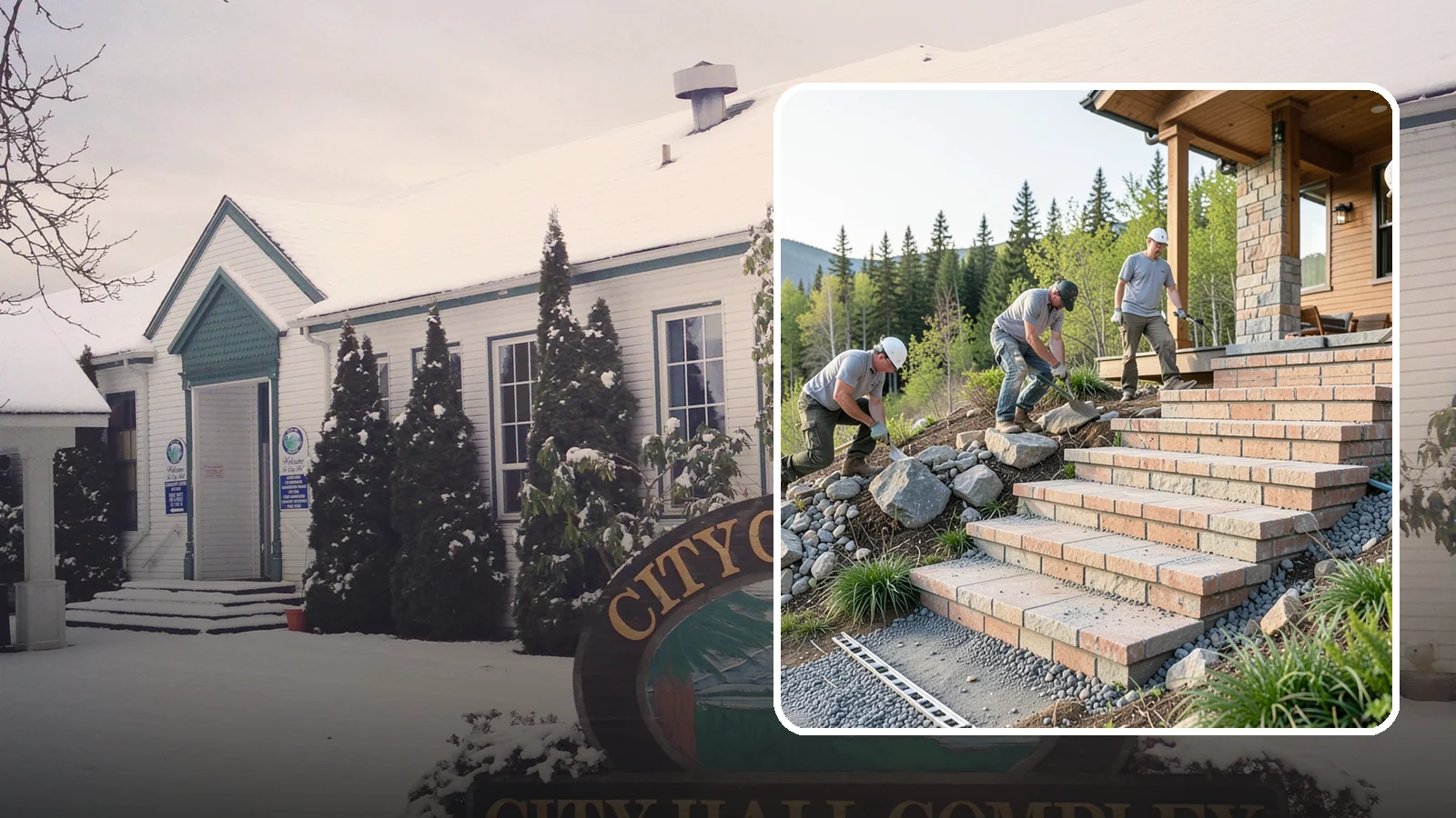 Stone Steps Construction in Pacific, King County, WA - Setting natural stone steps that bring rugged Northwest character and lasting strength to your landscape or entry.