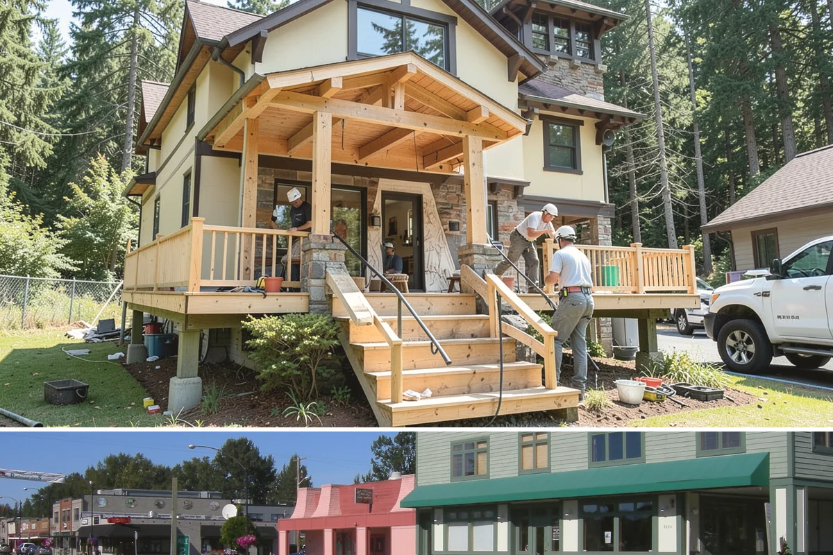 Stone Steps Construction in Snoqualmie, King County, WA - Dry summer and early-fall conditions make excavation and stone setting most efficient.