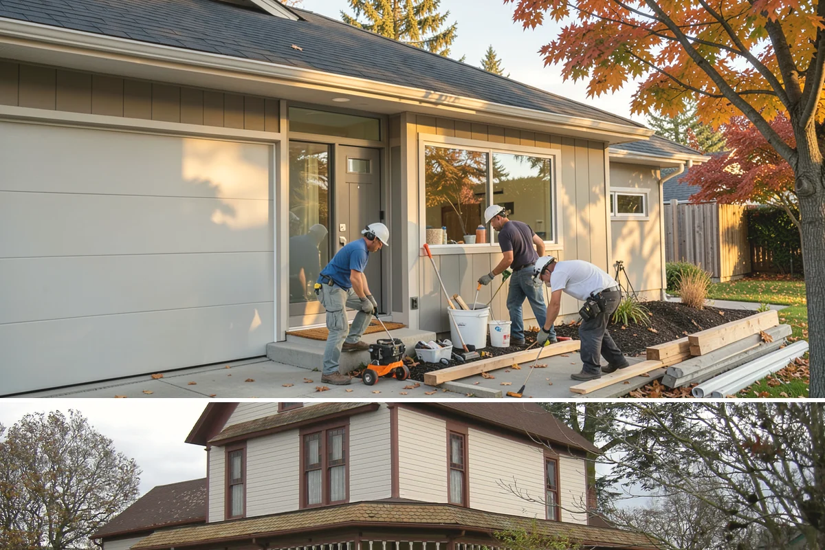 Stone Steps Construction in Sumner, Pierce County, WA - Dry summer and early-fall conditions make excavation and stone setting most efficient.