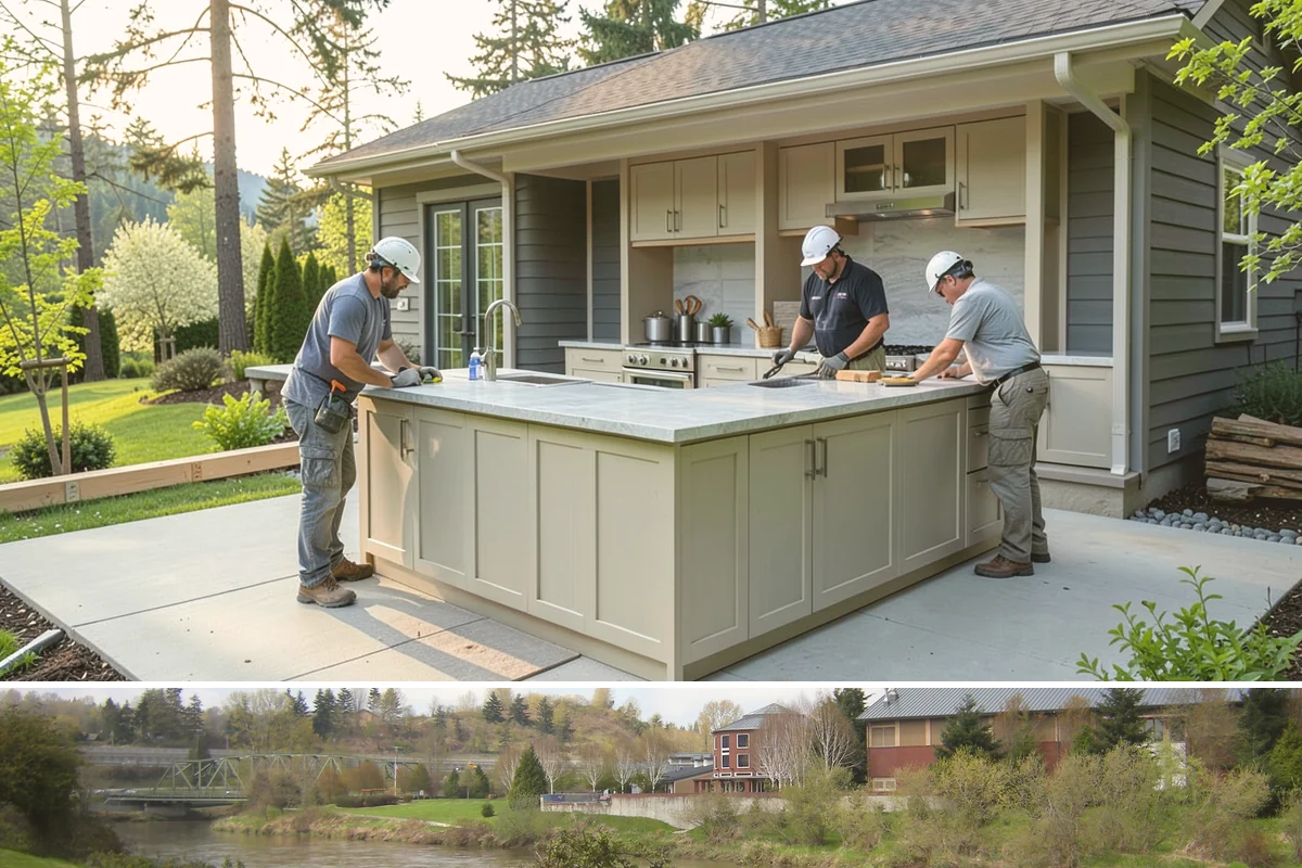 Stone Steps Construction in Tukwila, King County, WA - Dry summer and early-fall conditions make excavation and stone setting most efficient.