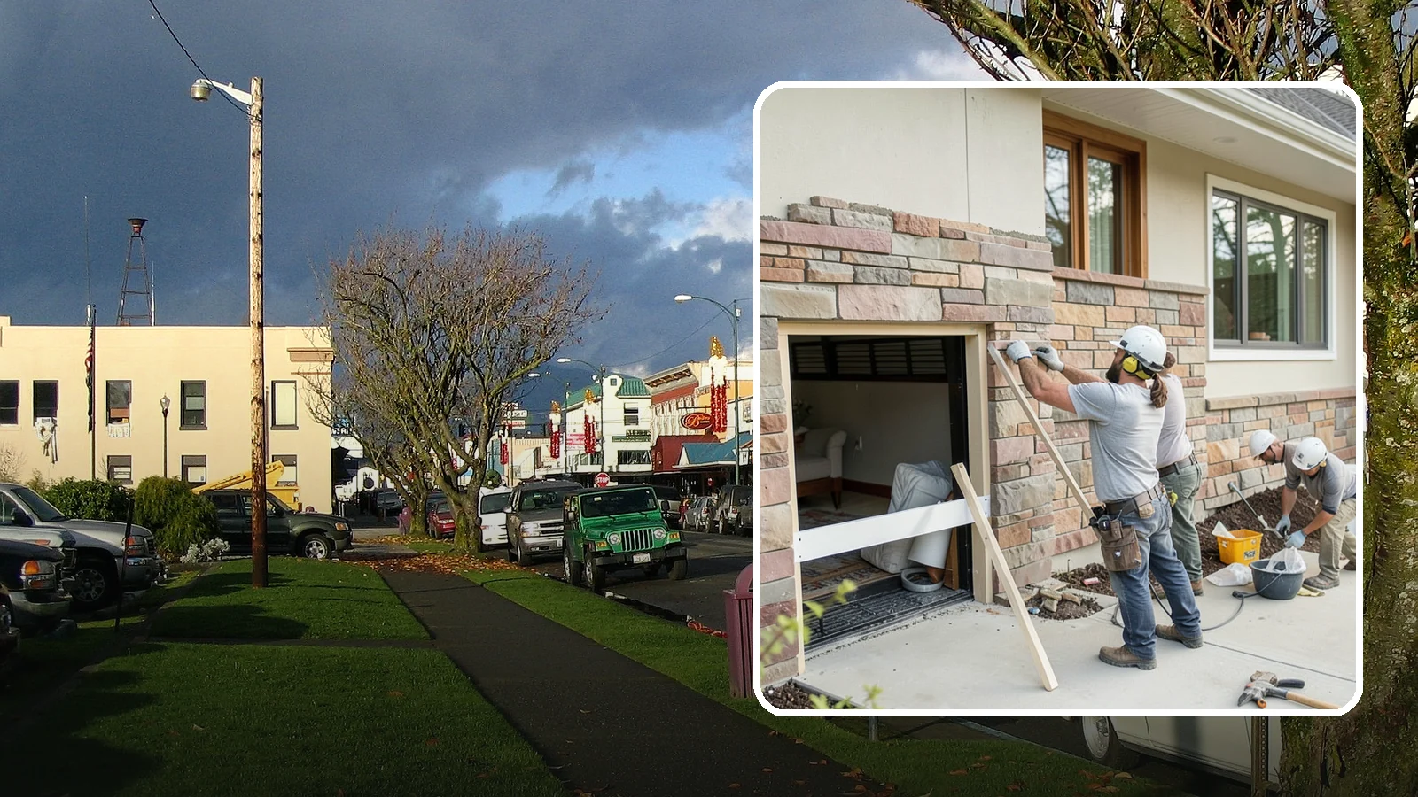 Stone Veneer Installation in Arlington, Snohomish County, WA - Manufactured or natural stone veneer that adds rugged character to facades, entries, and fireplaces.