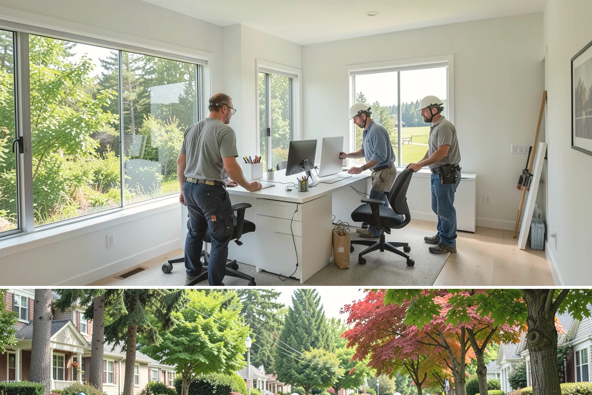 Stone Veneer Installation in Beaux Arts Village, King County, WA - Exterior stone veneer sets best in the drier months, while interior work proceeds year-round.