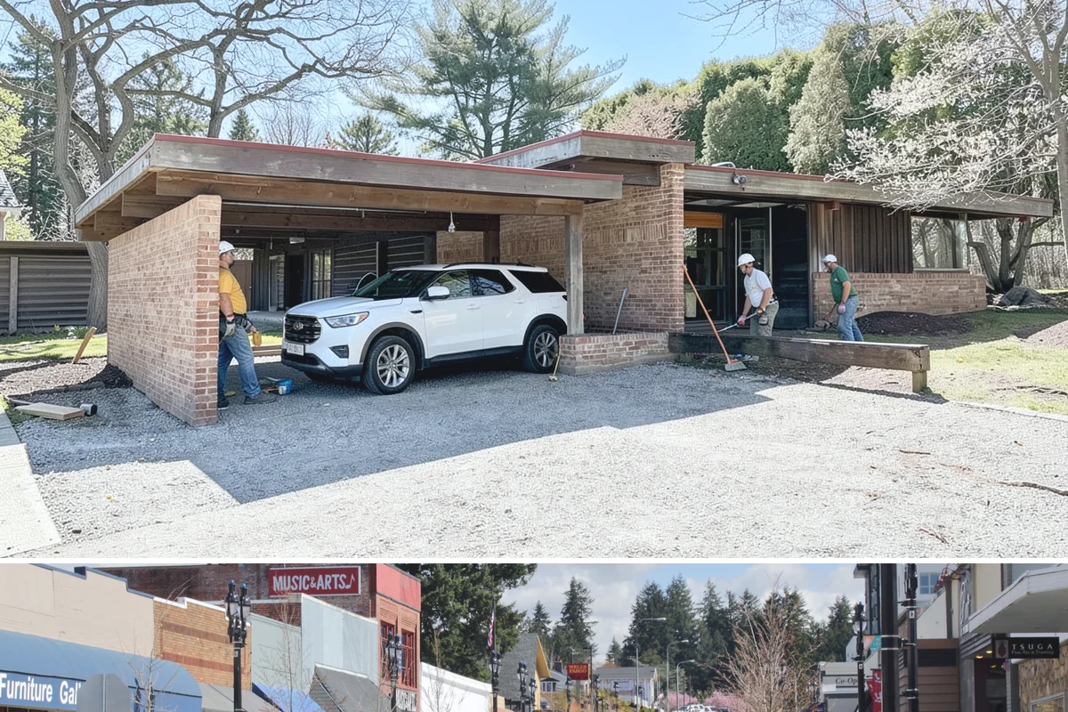 Stone Veneer Installation in Bothell, King County, WA - Exterior stone veneer sets best in the drier months, while interior work proceeds year-round.