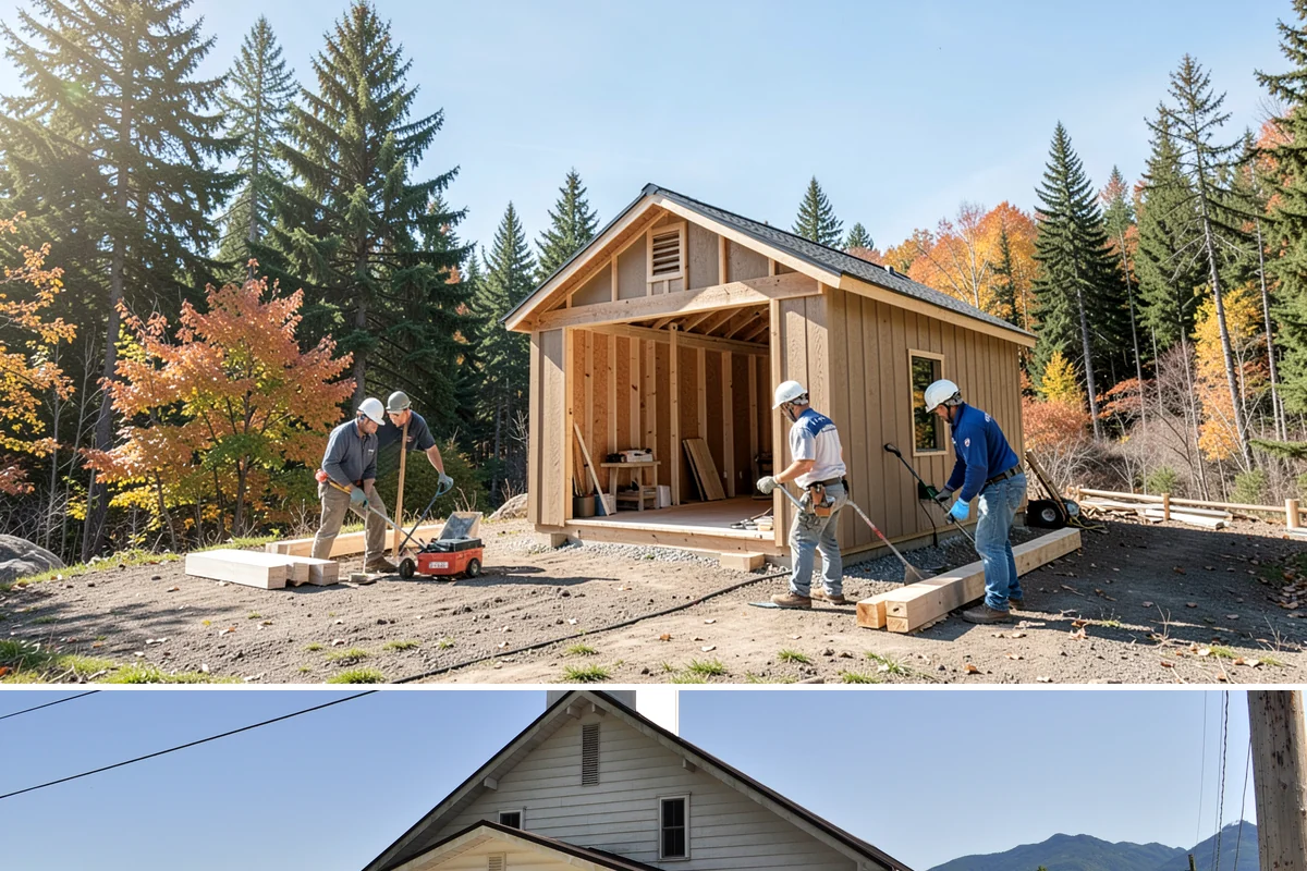 Stone Veneer Installation in Concrete, Skagit County, WA - Exterior stone veneer sets best in the drier months, while interior work proceeds year-round.