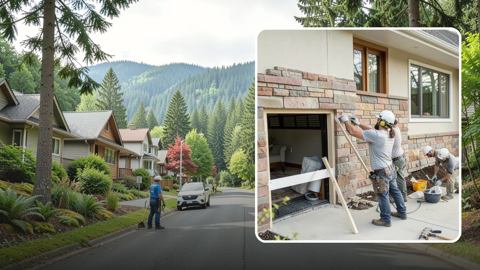 Stone Veneer Installation in Darrington, Snohomish County, WA - Manufactured or natural stone veneer that adds rugged character to facades, entries, and fireplaces.
