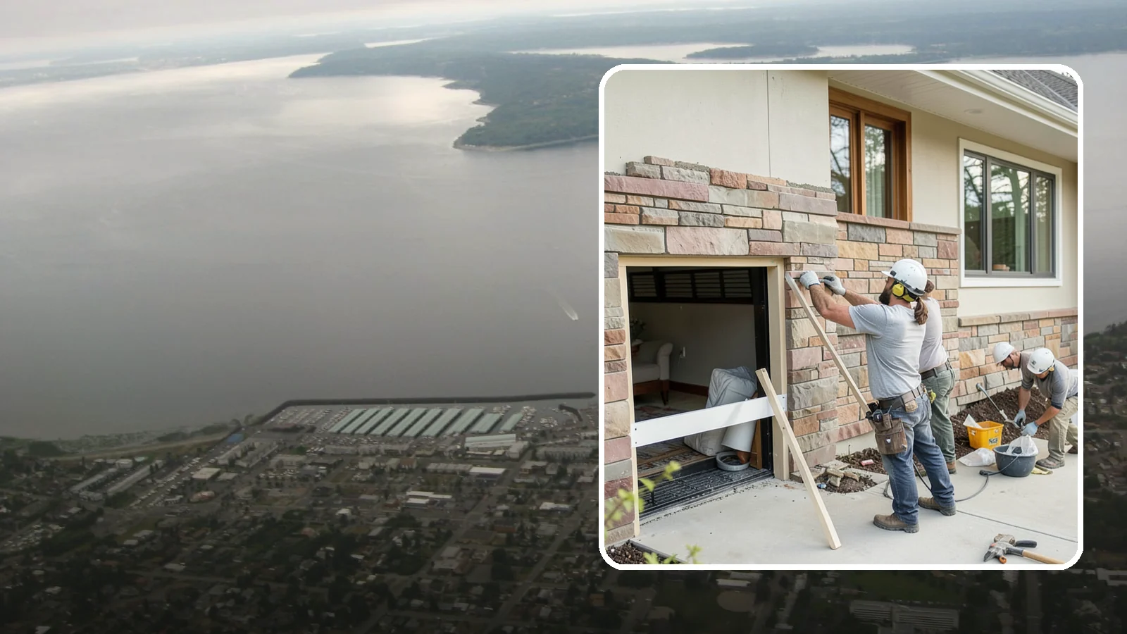 Stone Veneer Installation in Des Moines, King County, WA - Manufactured or natural stone veneer that adds rugged character to facades, entries, and fireplaces.