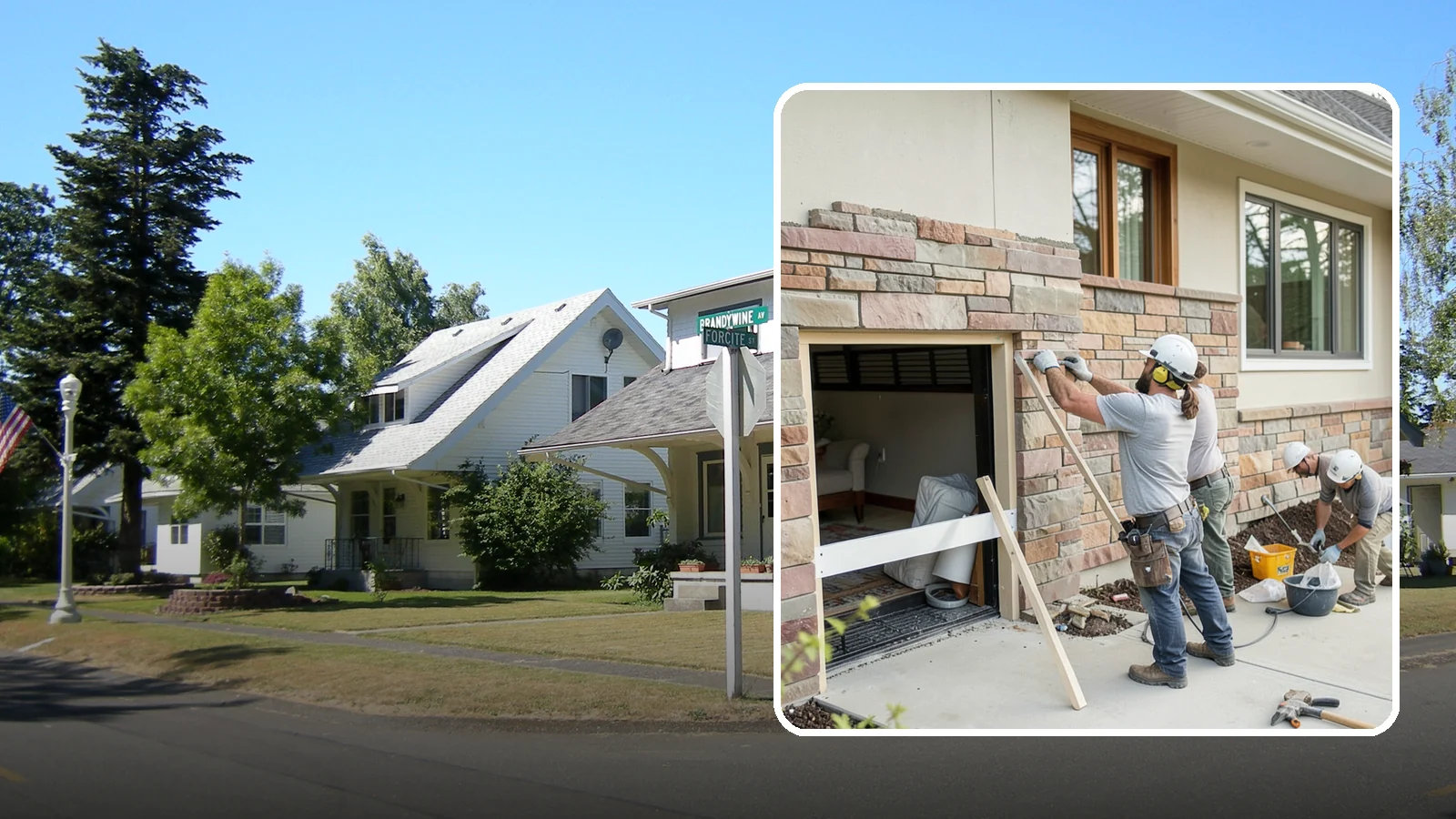 Stone Veneer Installation in DuPont, Pierce County, WA - Manufactured or natural stone veneer that adds rugged character to facades, entries, and fireplaces.