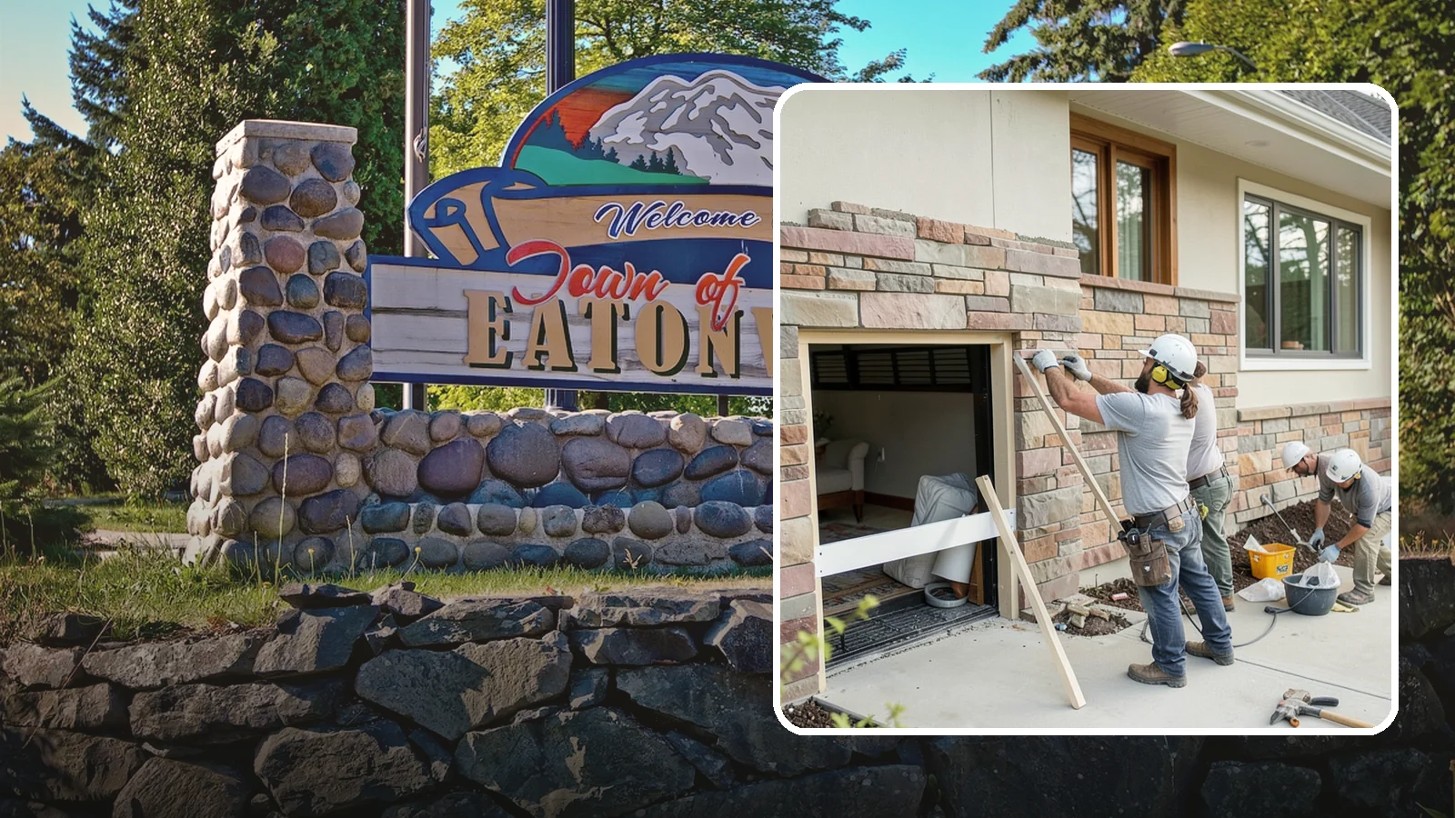 Stone Veneer Installation in Eatonville, Pierce County, WA - Manufactured or natural stone veneer that adds rugged character to facades, entries, and fireplaces.