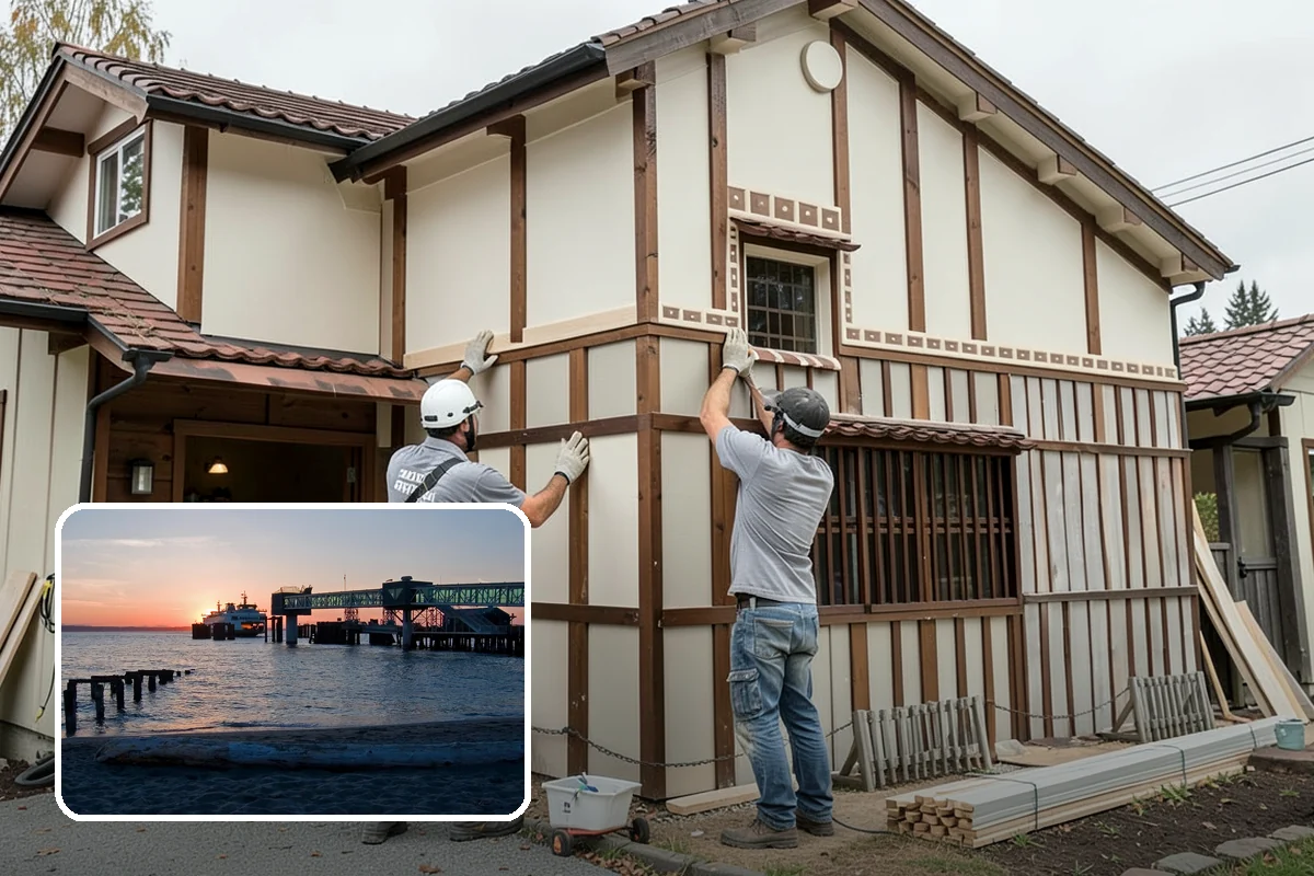 Stone Veneer Installation in Edmonds, Snohomish County, WA - Rich stone look at lower weight and cost
