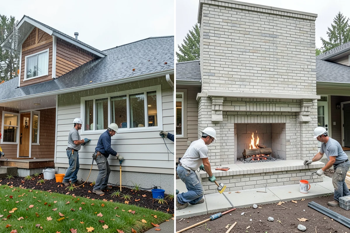 Stone Veneer Installation in Everett, Snohomish County, WA - Install moisture barrier, lath, and scratch coat