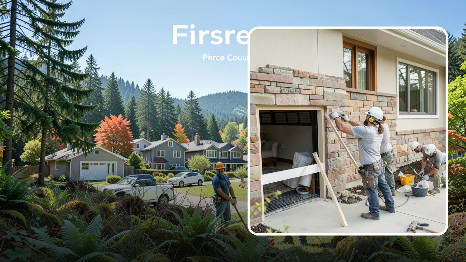 Stone Veneer Installation in Fircrest, Pierce County, WA - Manufactured or natural stone veneer that adds rugged character to facades, entries, and fireplaces.