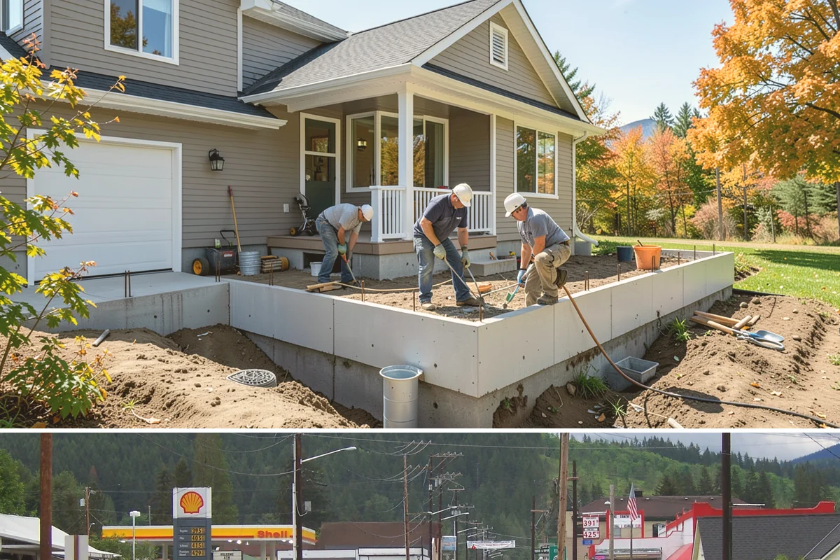 Stone Veneer Installation in Granite Falls, Snohomish County, WA - Exterior stone veneer sets best in the drier months, while interior work proceeds year-round.
