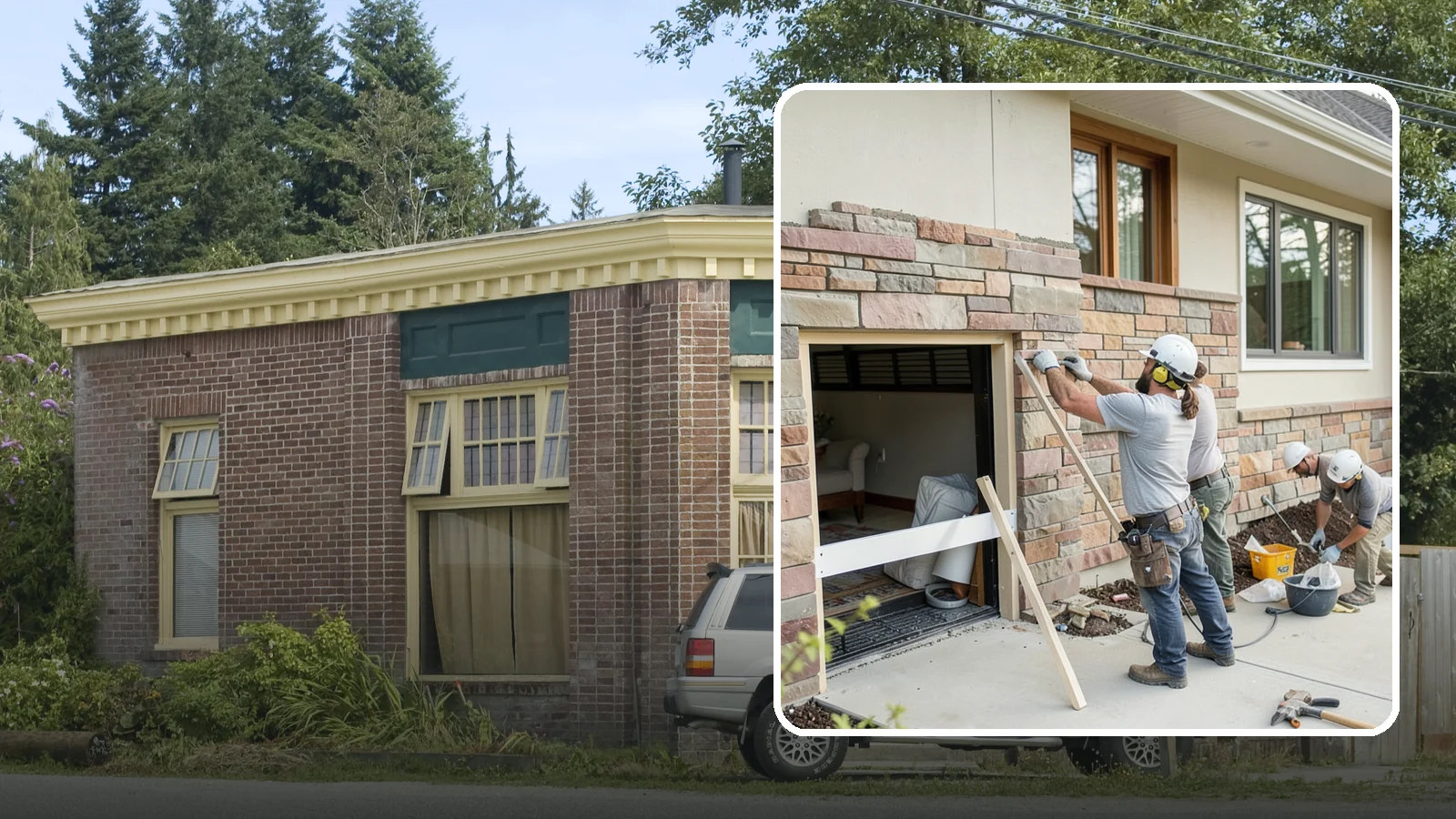 Stone Veneer Installation in Hamilton, Skagit County, WA - Manufactured or natural stone veneer that adds rugged character to facades, entries, and fireplaces.