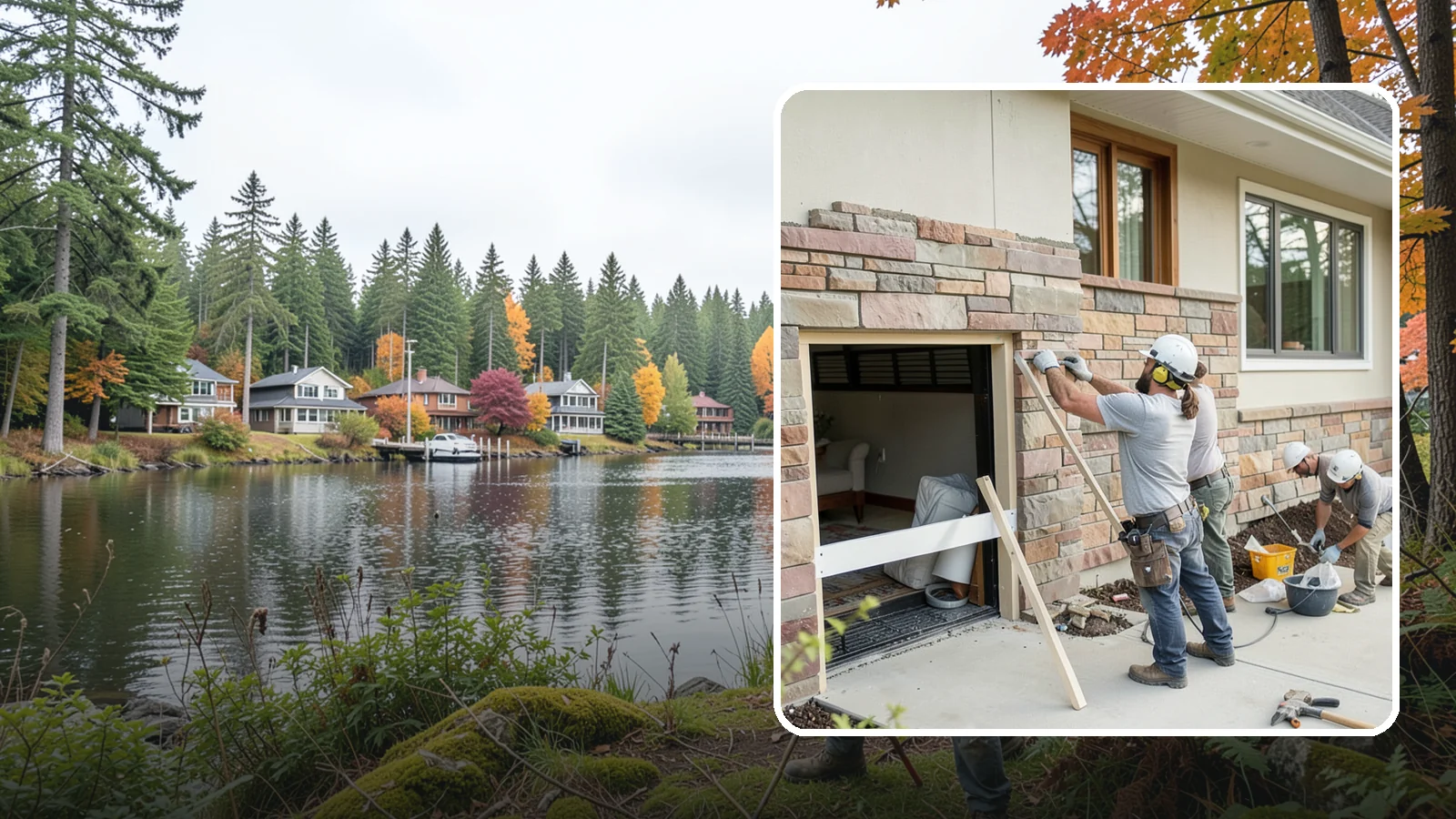 Stone Veneer Installation in La Conner, Skagit County, WA - Manufactured or natural stone veneer that adds rugged character to facades, entries, and fireplaces.