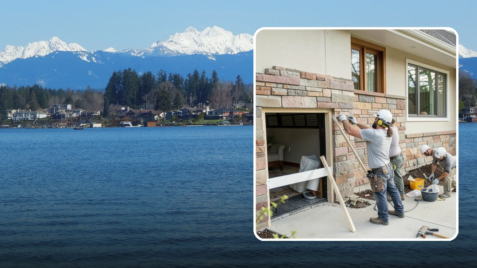 Stone Veneer Installation in Lake Stevens, Snohomish County, WA - Manufactured or natural stone veneer that adds rugged character to facades, entries, and fireplaces.