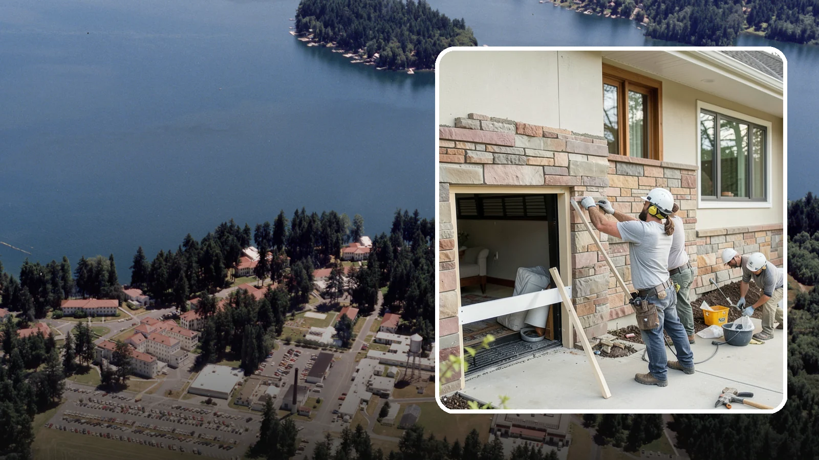 Stone Veneer Installation in Lakewood, Pierce County, WA - Manufactured or natural stone veneer that adds rugged character to facades, entries, and fireplaces.