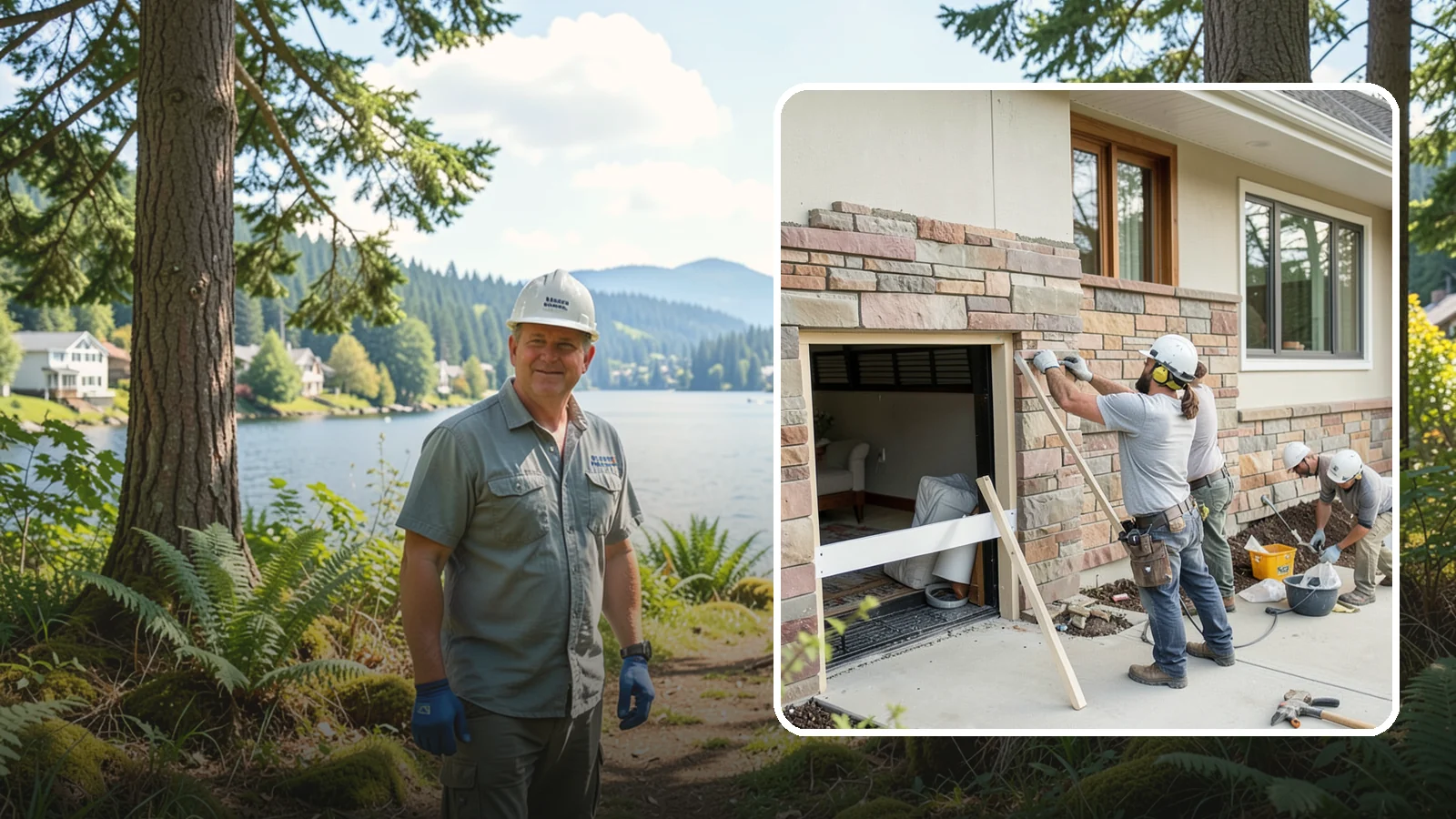 Stone Veneer Installation in Milton, King County, WA - Manufactured or natural stone veneer that adds rugged character to facades, entries, and fireplaces.