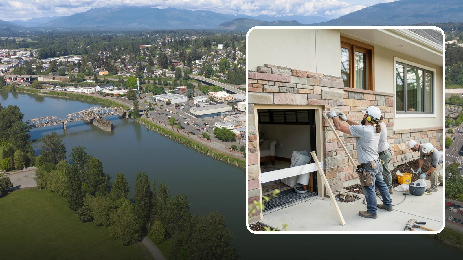 Stone Veneer Installation in Mount Vernon, Skagit County, WA - Manufactured or natural stone veneer that adds rugged character to facades, entries, and fireplaces.