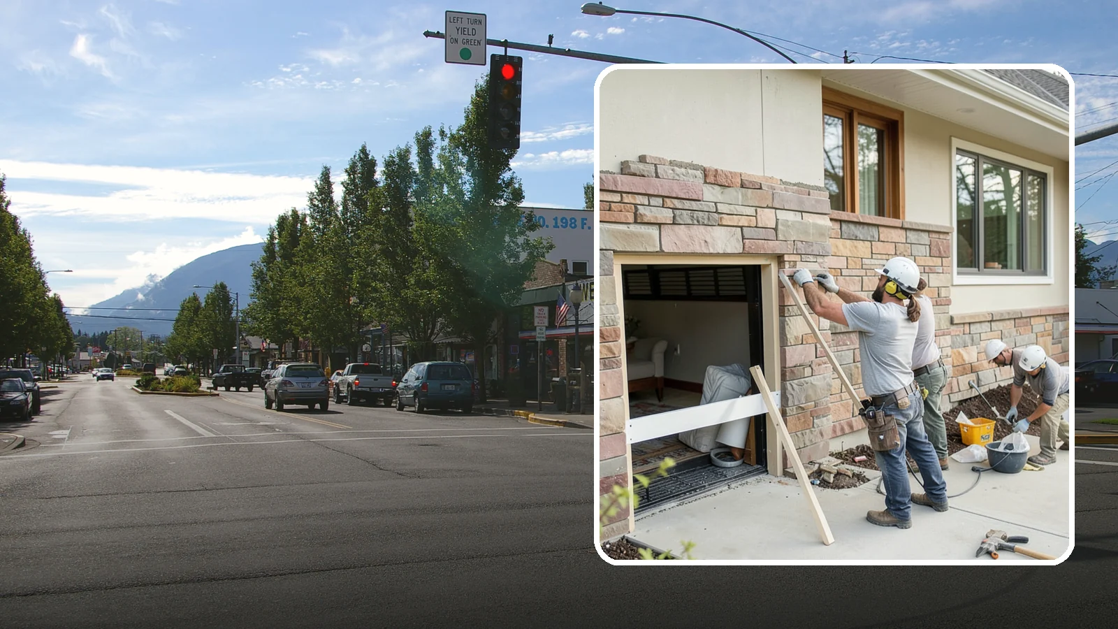 Stone Veneer Installation in North Bend, King County, WA - Manufactured or natural stone veneer that adds rugged character to facades, entries, and fireplaces.