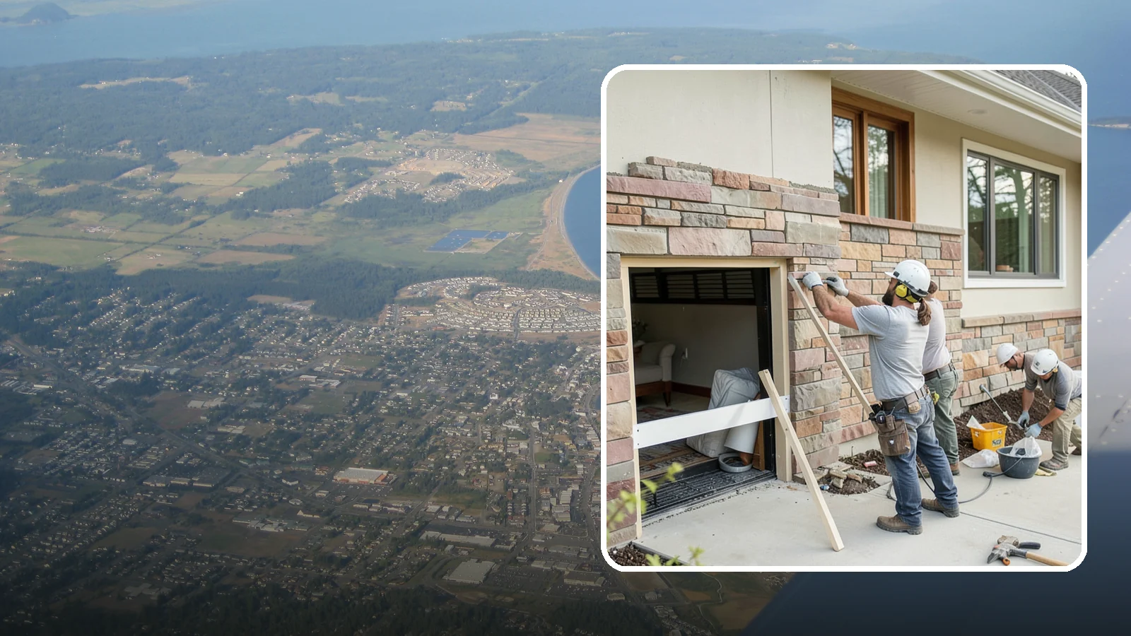 Stone Veneer Installation in Oak Harbor, Island County, WA - Manufactured or natural stone veneer that adds rugged character to facades, entries, and fireplaces.
