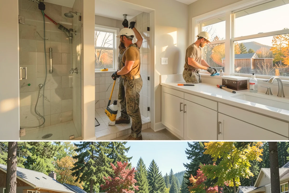 Stone Veneer Installation in Orting, Pierce County, WA - Exterior stone veneer sets best in the drier months, while interior work proceeds year-round.