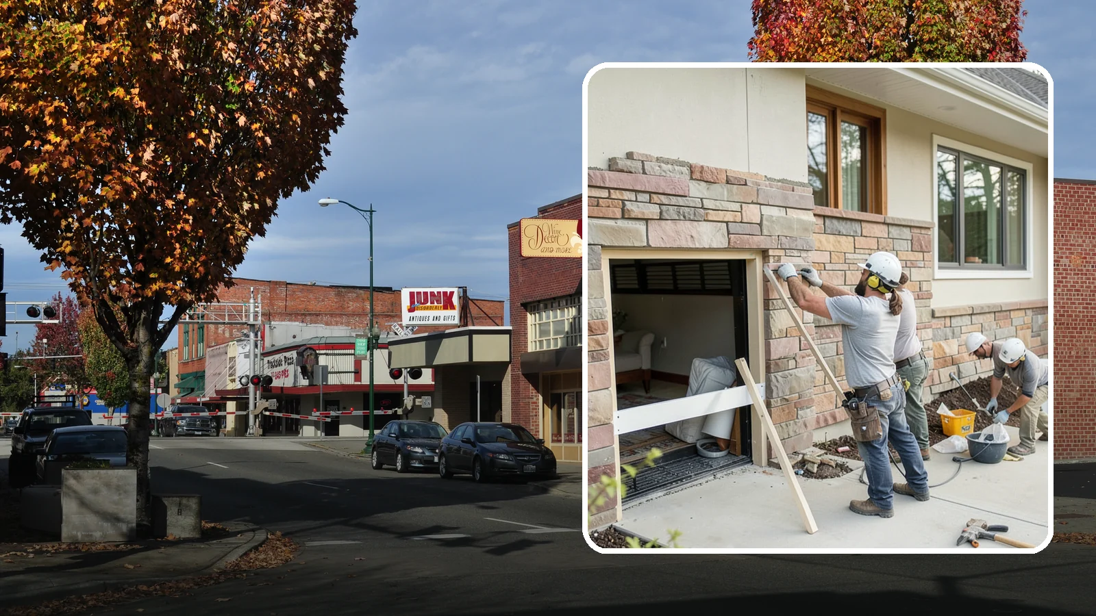Stone Veneer Installation in Puyallup, Pierce County, WA - Manufactured or natural stone veneer that adds rugged character to facades, entries, and fireplaces.