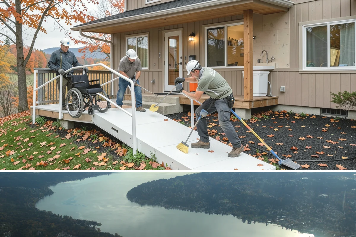 Stone Veneer Installation in Sammamish, King County, WA - Exterior stone veneer sets best in the drier months, while interior work proceeds year-round.
