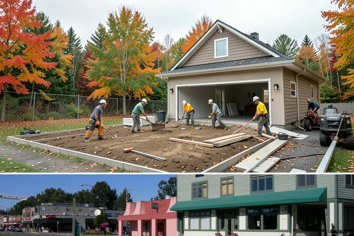 Stone Veneer Installation in Snoqualmie, King County, WA - Exterior stone veneer sets best in the drier months, while interior work proceeds year-round.