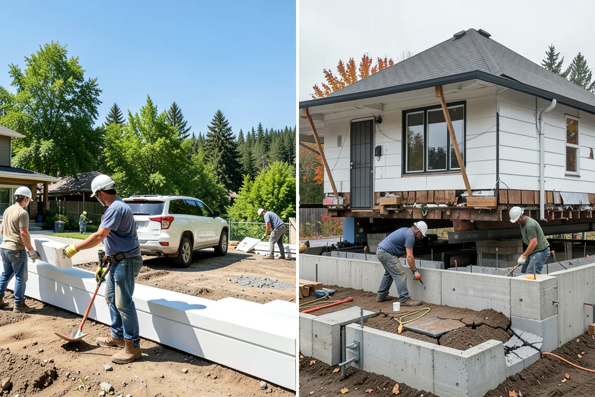 Stone Walkway Installation in Arlington, Snohomish County, WA - Mark the route and excavate a draining base