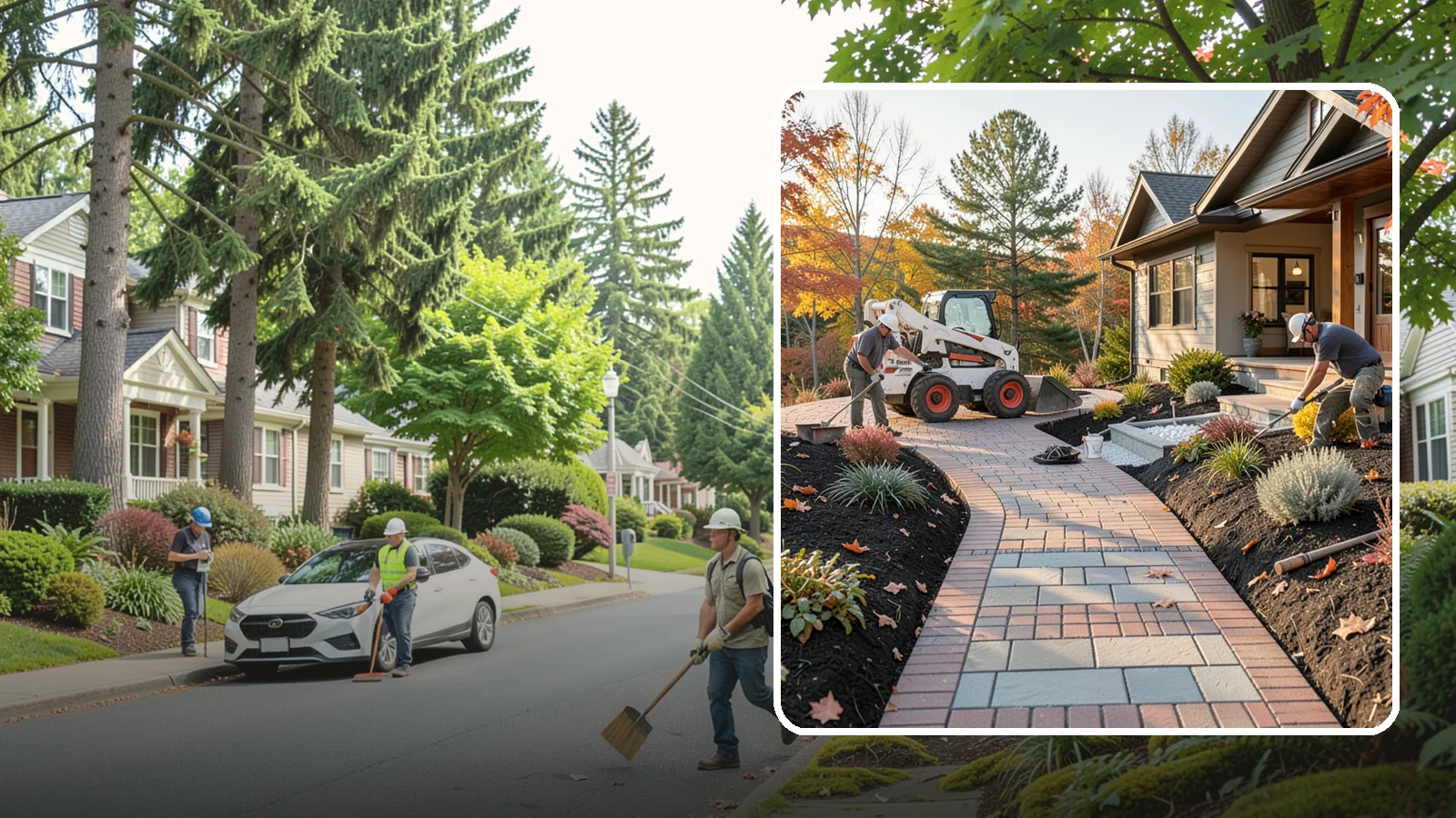 Stone Walkway Installation in Beaux Arts Village, King County, WA - Building a natural stone walkway that adds organic beauty and a solid, non-slip path through your landscape.