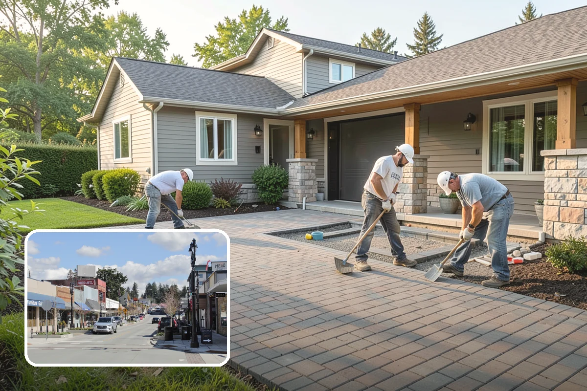 Stone Walkway Installation in Bothell, King County, WA - Natural, timeless look for gardens and entries