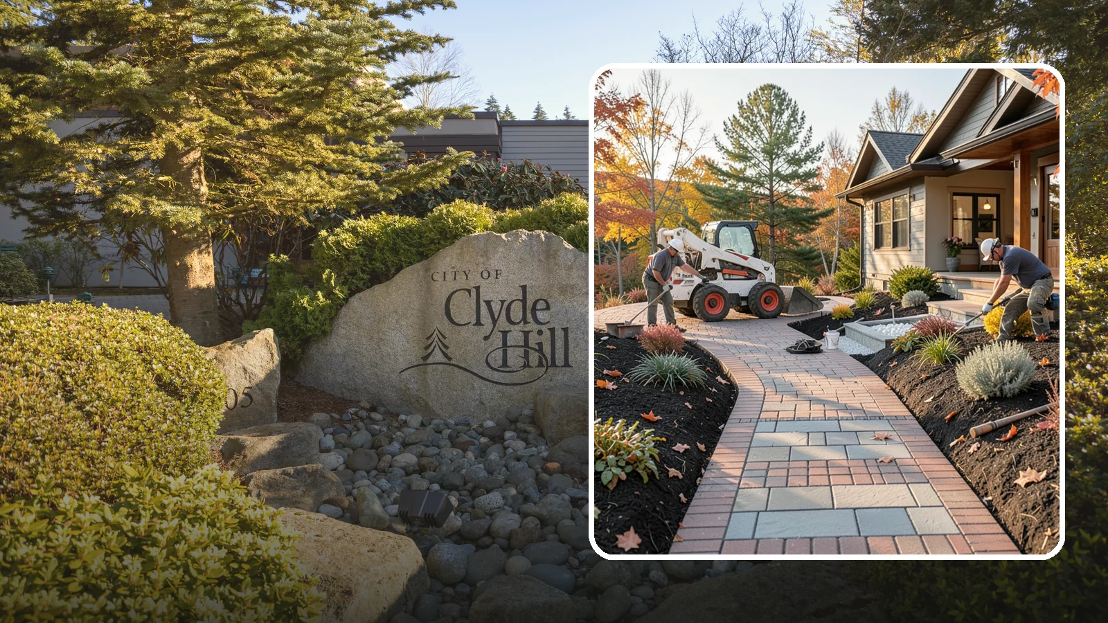 Stone Walkway Installation in Clyde Hill, King County, WA - Building a natural stone walkway that adds organic beauty and a solid, non-slip path through your landscape.