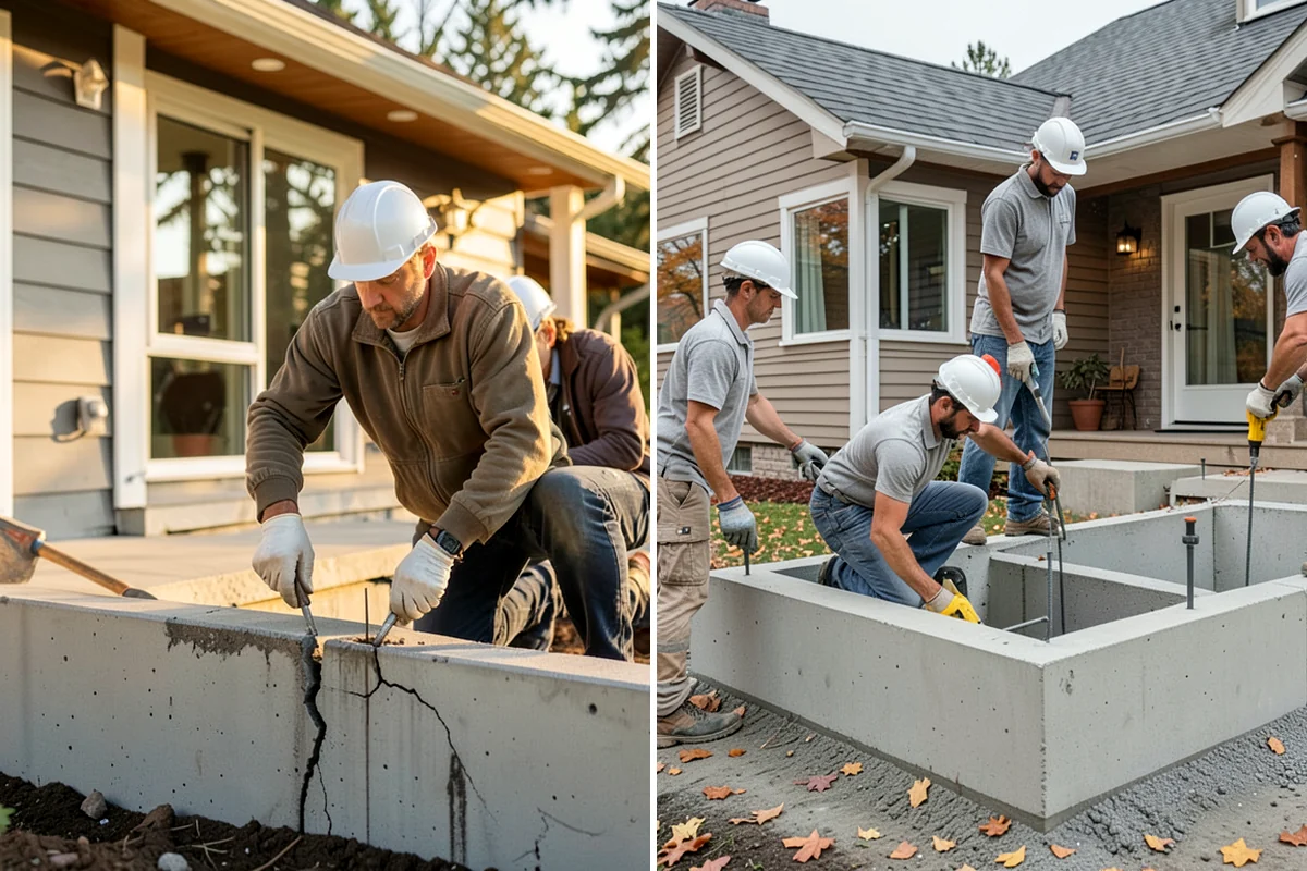 Stone Walkway Installation in Concrete, Skagit County, WA - Mark the route and excavate a draining base