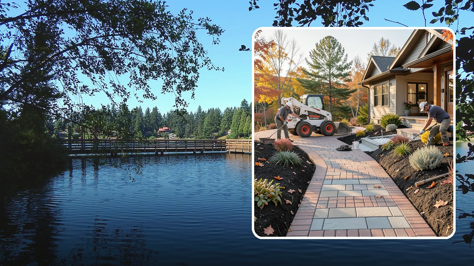 Stone Walkway Installation in Federal Way, King County, WA - Building a natural stone walkway that adds organic beauty and a solid, non-slip path through your landscape.
