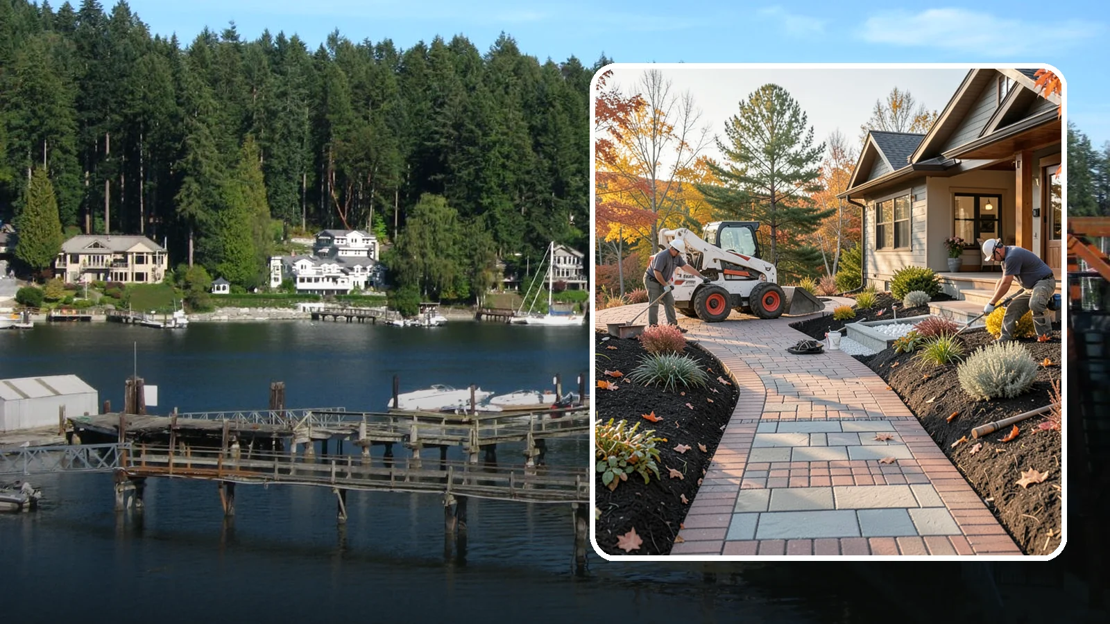 Stone Walkway Installation in Gig Harbor, Pierce County, WA - Building a natural stone walkway that adds organic beauty and a solid, non-slip path through your landscape.