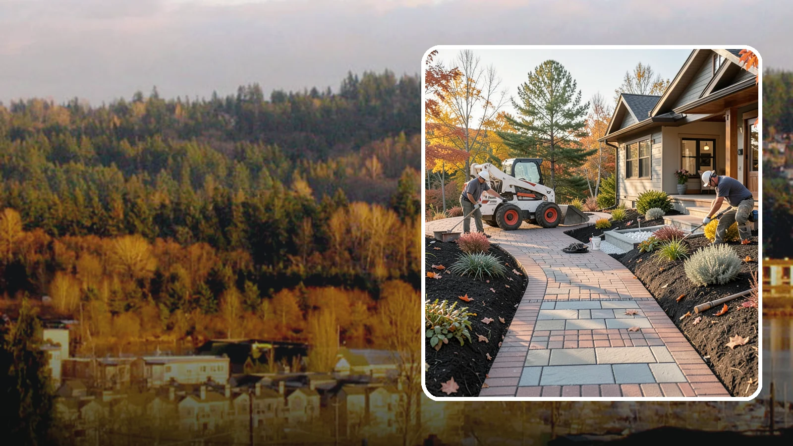 Stone Walkway Installation in Kenmore, King County, WA - Building a natural stone walkway that adds organic beauty and a solid, non-slip path through your landscape.