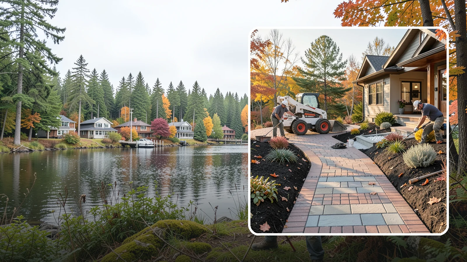 Stone Walkway Installation in La Conner, Skagit County, WA - Building a natural stone walkway that adds organic beauty and a solid, non-slip path through your landscape.
