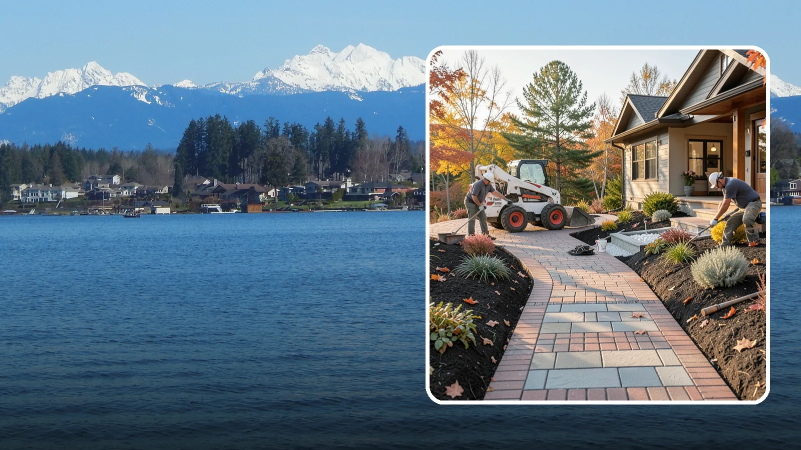 Stone Walkway Installation in Lake Stevens, Snohomish County, WA - Building a natural stone walkway that adds organic beauty and a solid, non-slip path through your landscape.