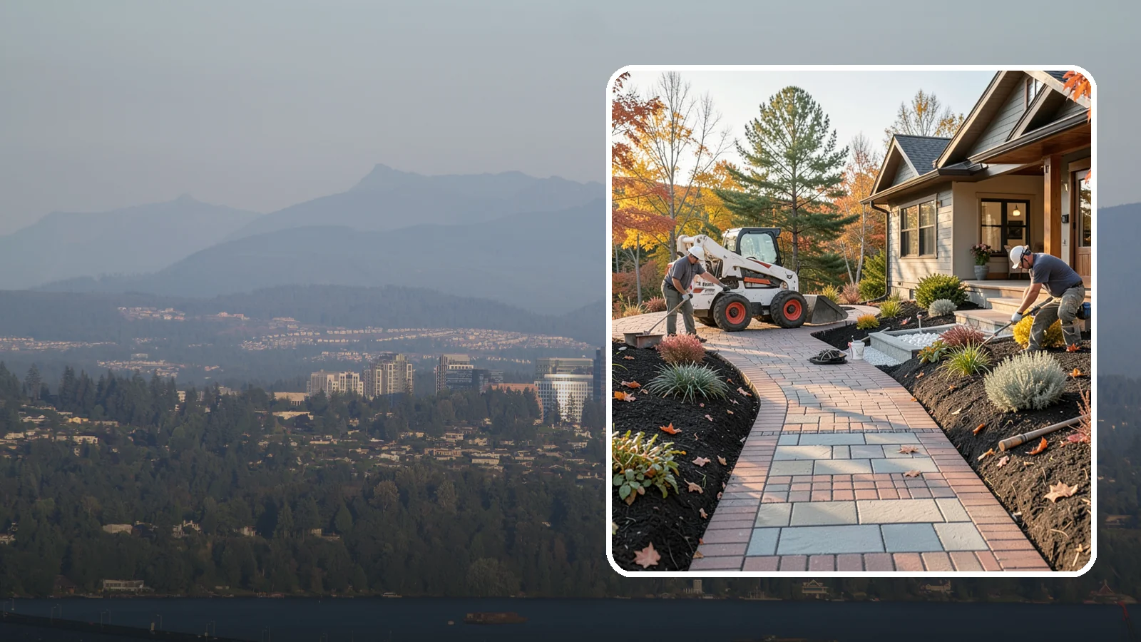 Stone Walkway Installation in Medina, King County, WA - Building a natural stone walkway that adds organic beauty and a solid, non-slip path through your landscape.