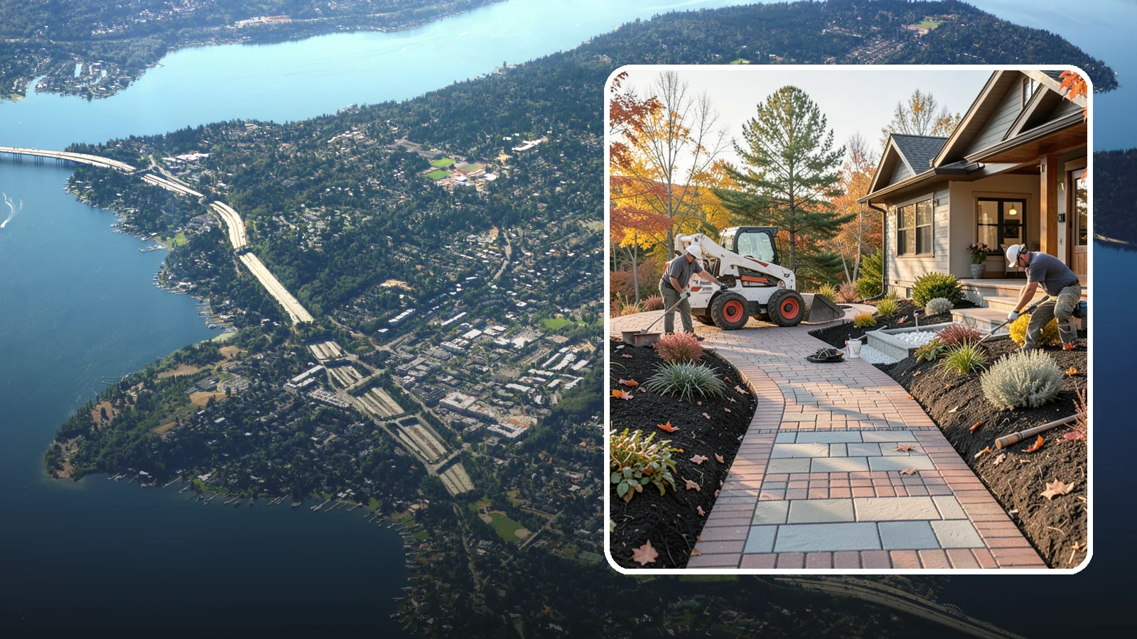 Stone Walkway Installation in Mercer Island, King County, WA - Building a natural stone walkway that adds organic beauty and a solid, non-slip path through your landscape.