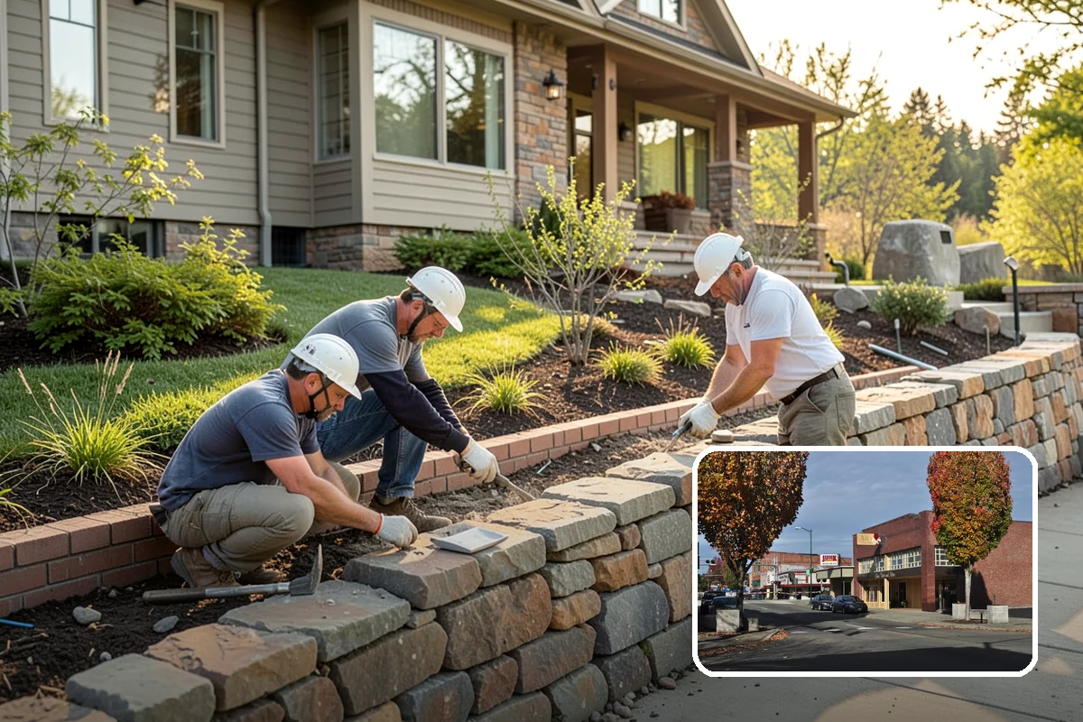 Stone Walkway Installation in Puyallup, Pierce County, WA - Natural, timeless look for gardens and entries