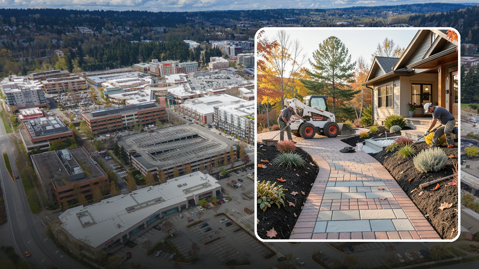 Stone Walkway Installation in Redmond, King County, WA - Building a natural stone walkway that adds organic beauty and a solid, non-slip path through your landscape.