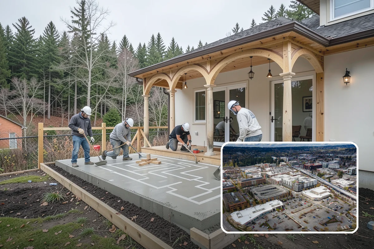 Stone Walkway Installation in Redmond, King County, WA - Natural, timeless look for gardens and entries