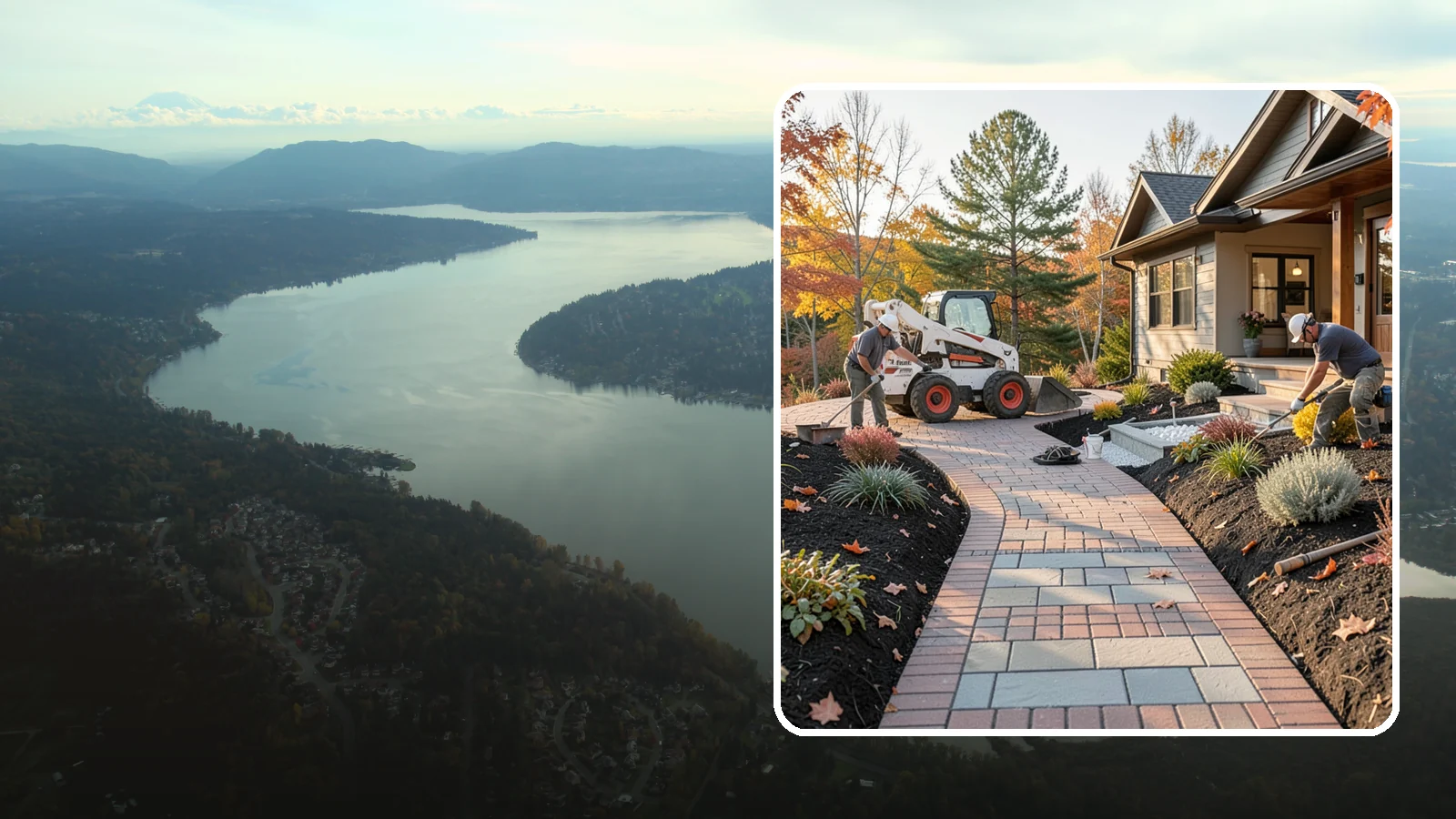 Stone Walkway Installation in Sammamish, King County, WA - Building a natural stone walkway that adds organic beauty and a solid, non-slip path through your landscape.