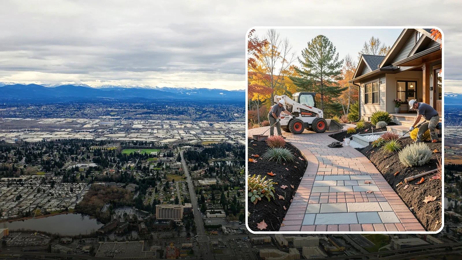 Stone Walkway Installation in SeaTac, King County, WA - Building a natural stone walkway that adds organic beauty and a solid, non-slip path through your landscape.