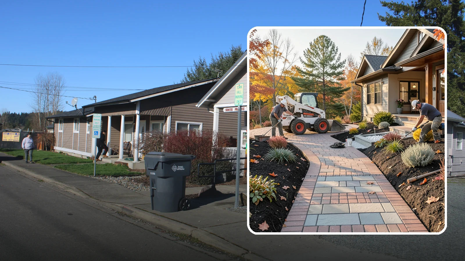 Stone Walkway Installation in South Prairie, Pierce County, WA - Building a natural stone walkway that adds organic beauty and a solid, non-slip path through your landscape.