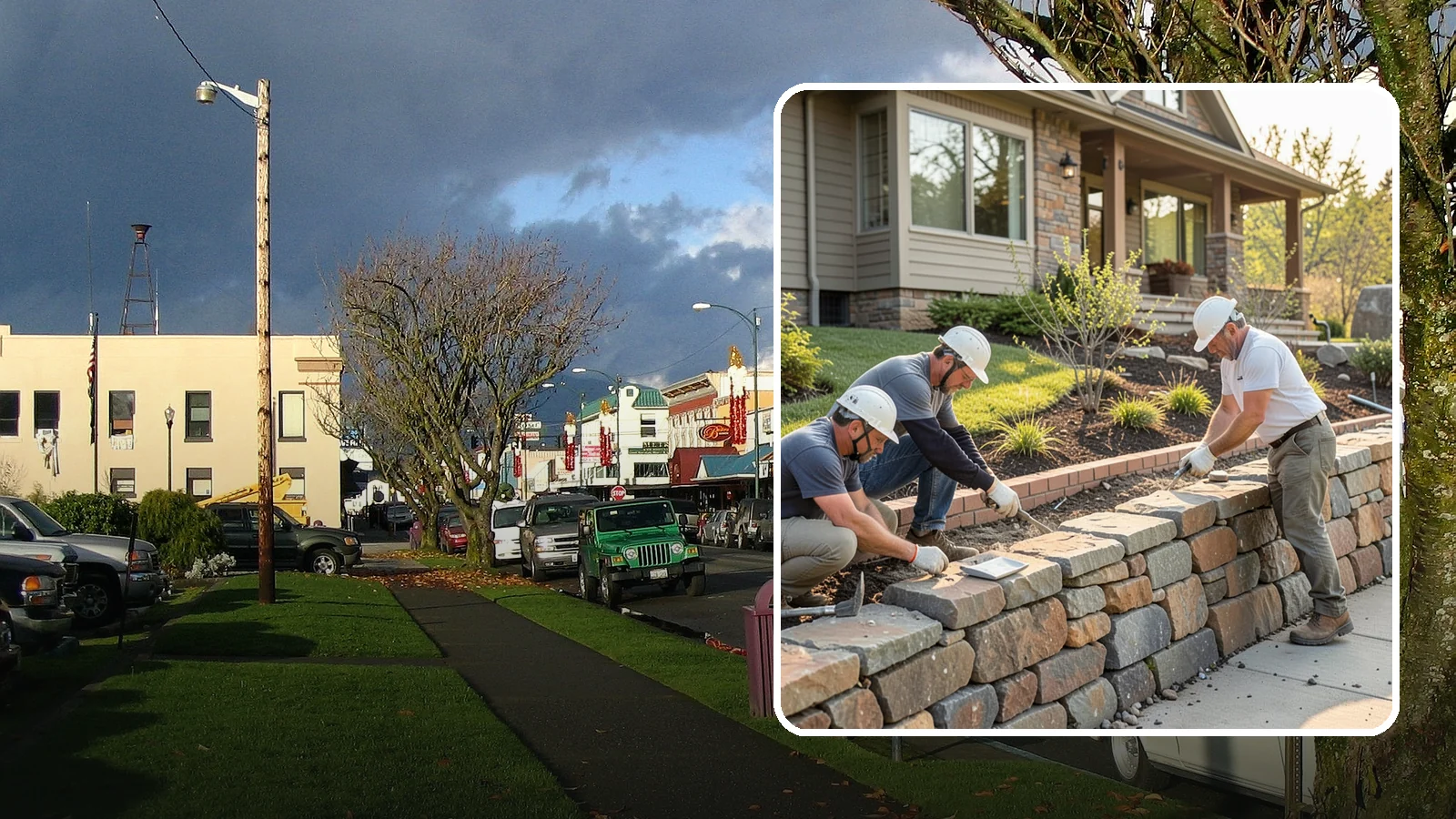 Stone Wall Construction in Arlington, Snohomish County, WA - Handcrafted stone walls, freestanding or retaining, that add permanence and beauty to your landscape.